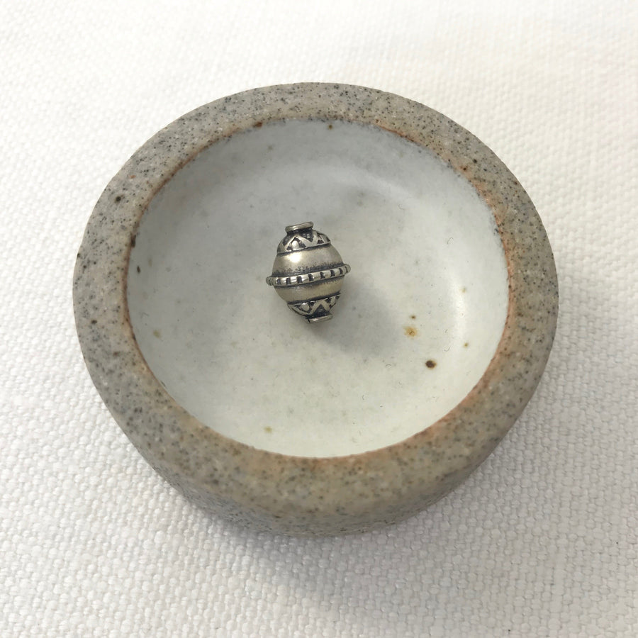 Silver Stamped Cone Bead (SLS_023)