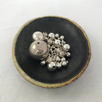 Sterling Silver Plain Round Bead (STS-G001)