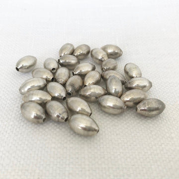 Sterling Silver Plain Oval Bead (STS_022)
