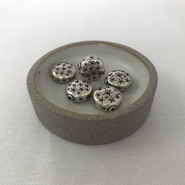 Sterling Silver Stamped Coin Bead (STS_035)