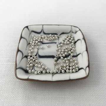 Fine Silver Plain Round Bead (STS_040)