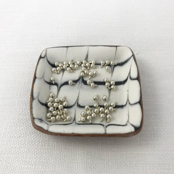 Fine Silver Plain Round Bead with Stem (STS_041)