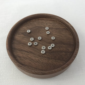 Fine Silver Stamped Heishi Bead (STS_042)