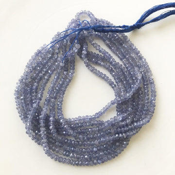 Tanzanite Faceted Rondelle Bead Strand (TAN-G002)