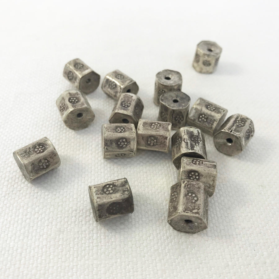 Thai Silver Stamped Tube Bead (THS_002)