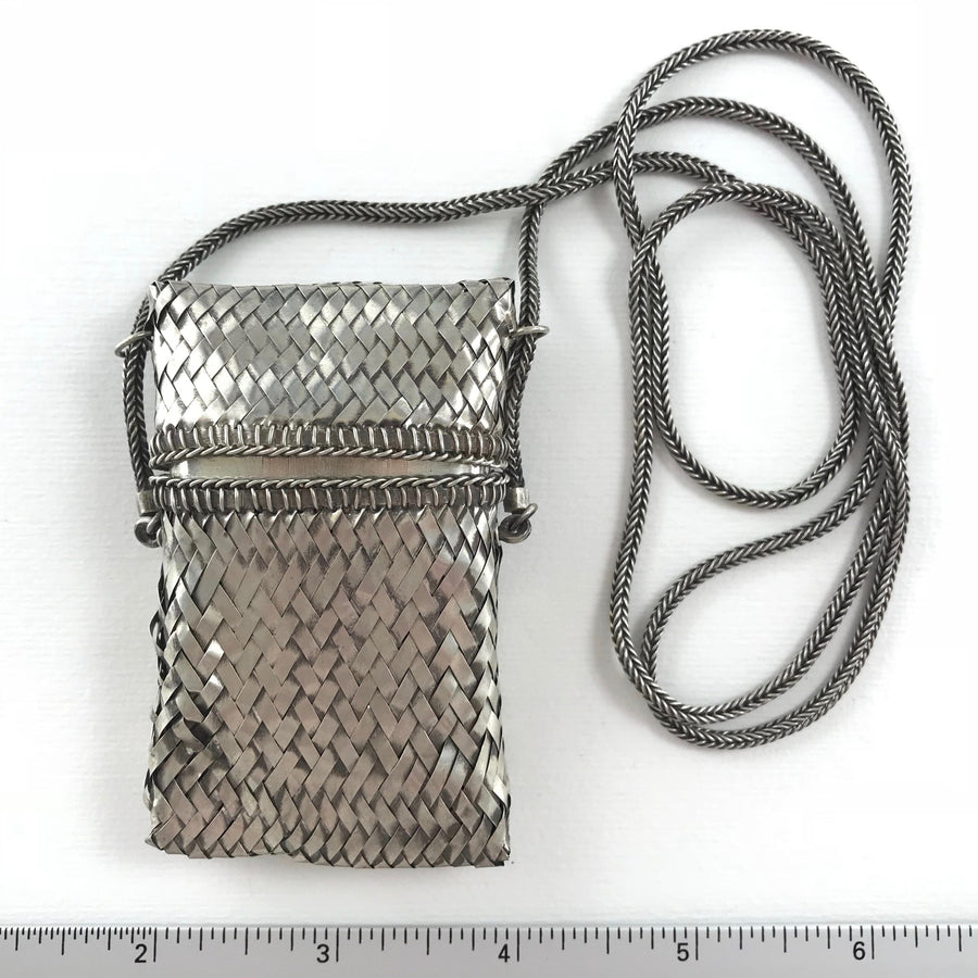 Thai Silver  Pouch Necklace (THS_027j)