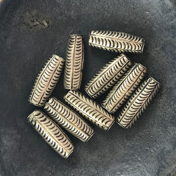 Thai Silver Hammered Tube Bead (THS_033)