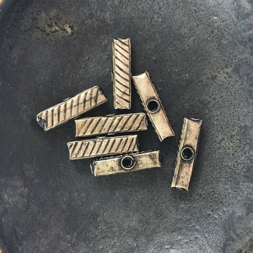 Thai Silver Hammered Tube Bead (THS_034)
