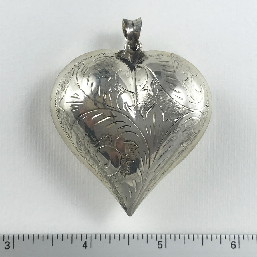 Silver  Heart Loose Pendant (THS_058)