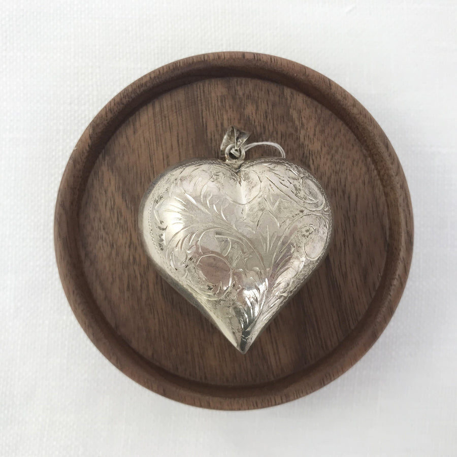 Silver  Heart Loose Pendant (THS_059)