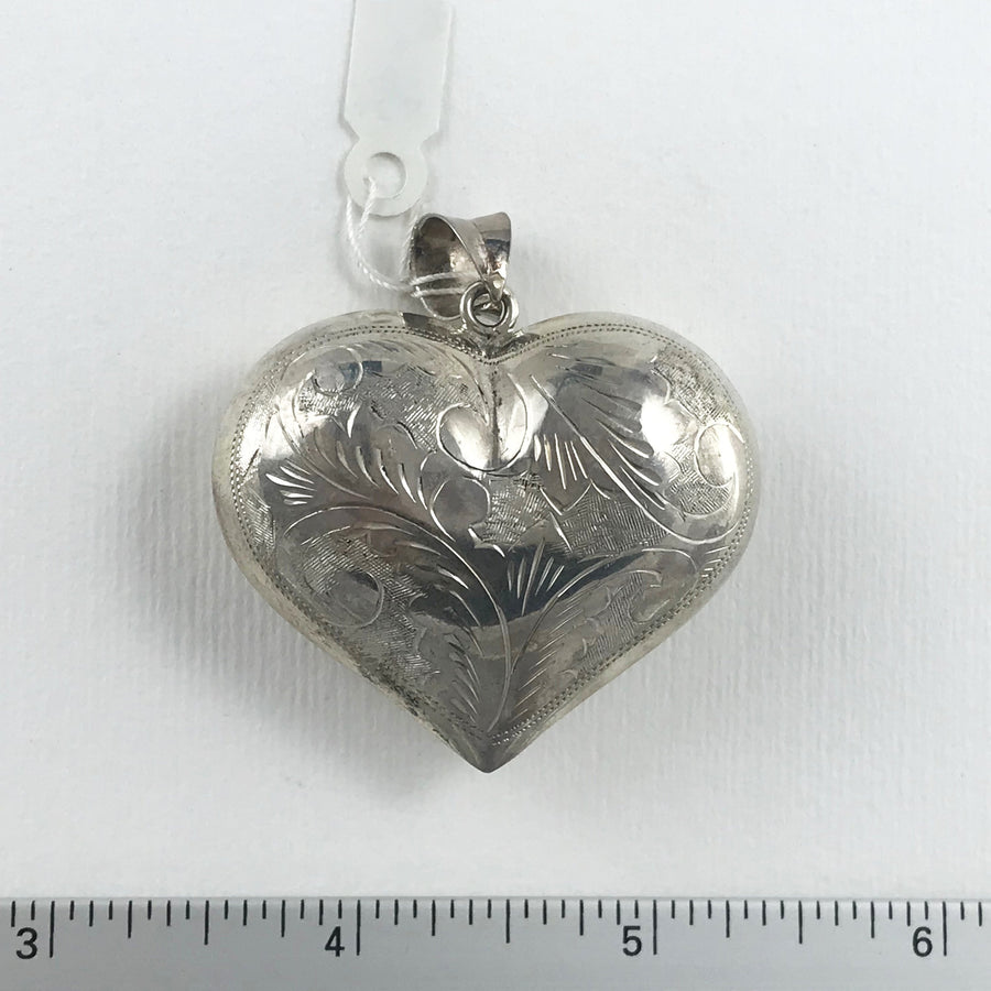 Silver  Heart Loose Pendant (THS_061)