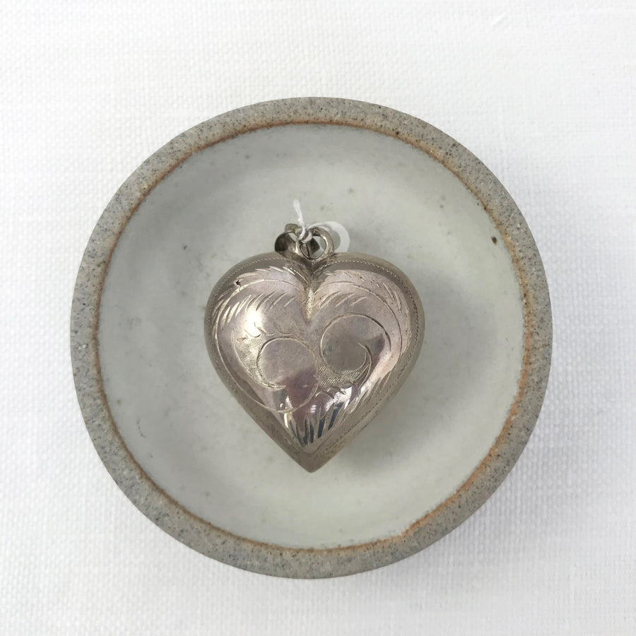 Silver  Heart Loose Pendant (THS_062)