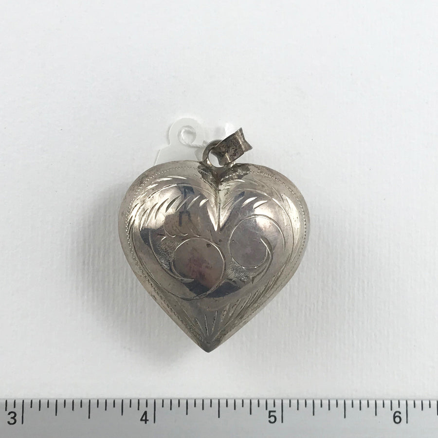 Silver  Heart Loose Pendant (THS_062)
