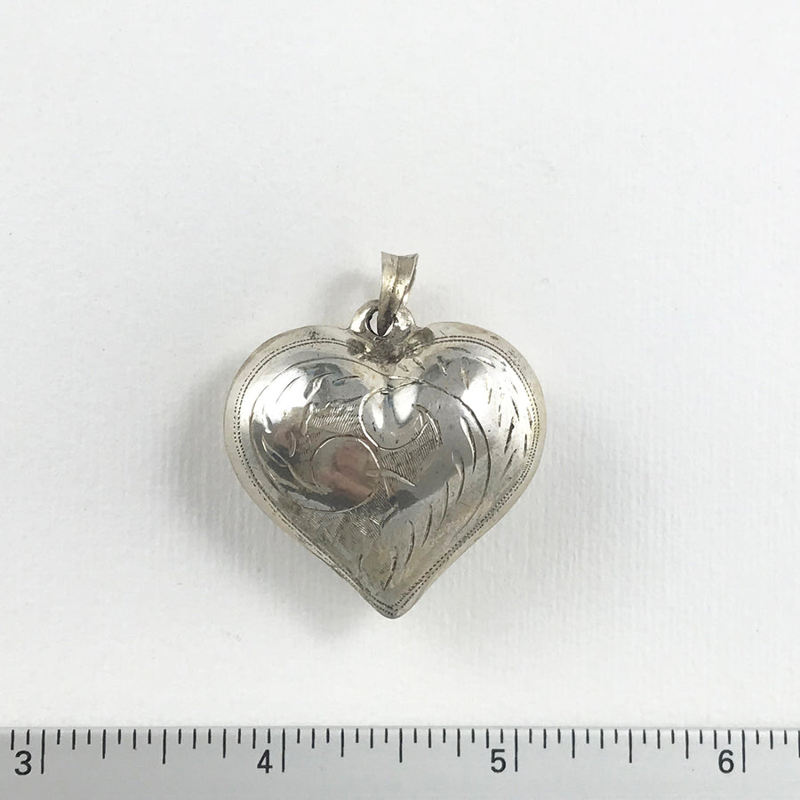 Silver  Heart Loose Pendant (THS_063)