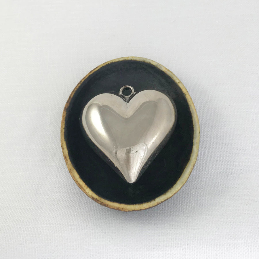 Silver Plain Heart Loose Pendant (THS_066)