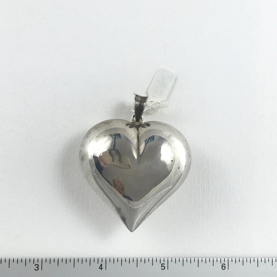 Silver Plain Heart Loose Pendant (THS_069)