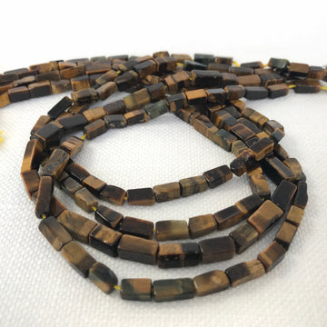 Tiger eye Tube Bead Strand (TIG_003)