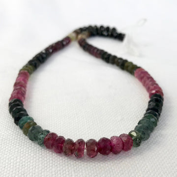 Tourmeline Faceted Rondelle Bead Strand (TOU_011)