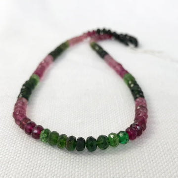 Tourmeline Faceted Rondelle Bead Strand (TOU_014)