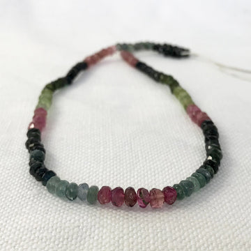 Tourmeline Faceted Rondelle Bead Strand (TOU_015)