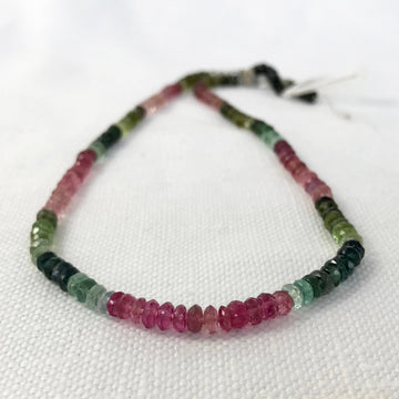 Tourmeline Faceted Rondelle Bead Strand (TOU_016)