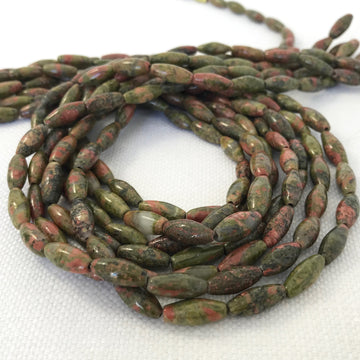 Unakite Oval Bead Strand (UNA_001)