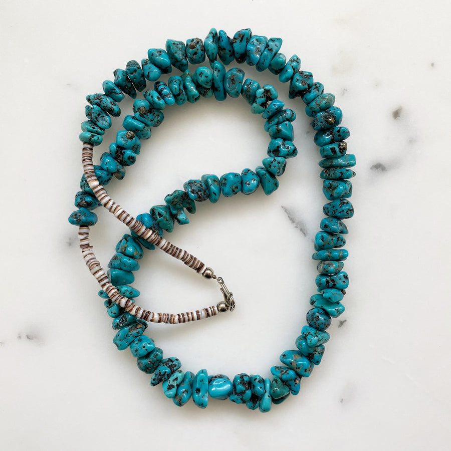 Turquoise and Shell Necklace (VIN_018j)